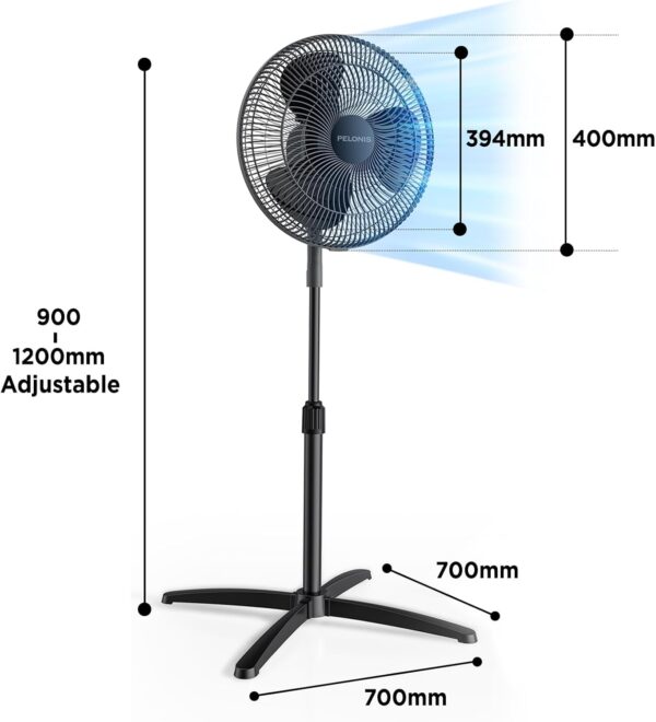 15% off on PELONIS 16" Pedestal Fan, 3-Speed, 2-Pack - Image 2