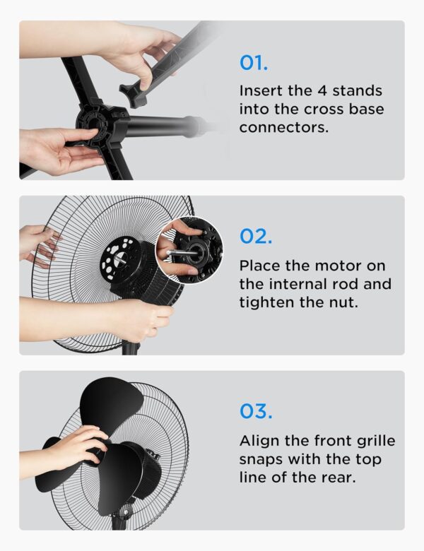 15% off on PELONIS 16" Pedestal Fan, 3-Speed, 2-Pack - Image 7