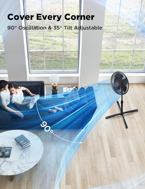 15% off on PELONIS 16" Pedestal Fan, 3-Speed, 2-Pack - Image 3